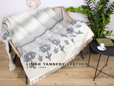 Koc bawełniany z frędzlami 0597-2