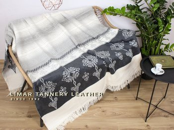 Koc bawełniany z frędzlami 0597-2