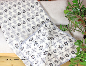 Koc wełniany GWIAZDKA SZARA