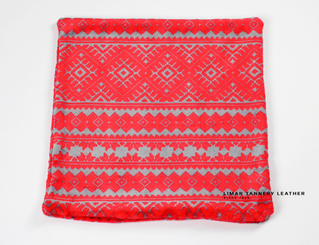 Poszewka minky-polar wzór skandynawski szary