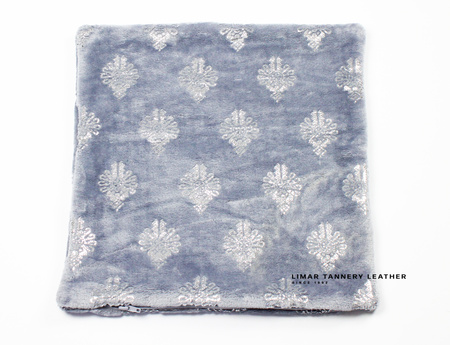 Poszewka minky-polar srebrne mini parzenice na szarym tle