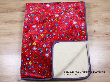 Koc wełniany z polarem CZERWONA ŁĄCZKA