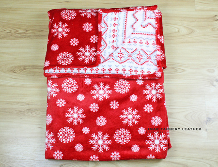 Koc MINKY POLAR czerwony sweterek 150x200cm