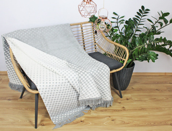 Koc bawełniany GROCHY kropki i kropeczki