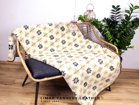 Koc wełniany GWIAZDKA CREAM