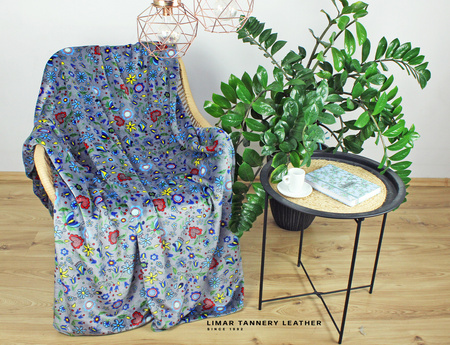 Koc MINKY POLAR szara łączka 150x200cm