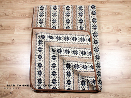 Koc wełniany KARMELOWA GWIAZDKA