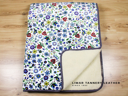 Koc wełniany z polarem BIAŁA ŁĄCZKA