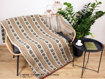 Koc wełniany KARMELOWA GWIAZDKA