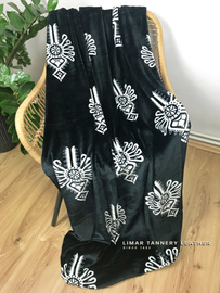 Koc MINKY POLAR biała parzenica na czarnym tle