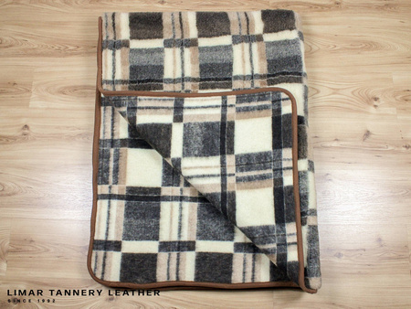 Koc wełniany KRATKA