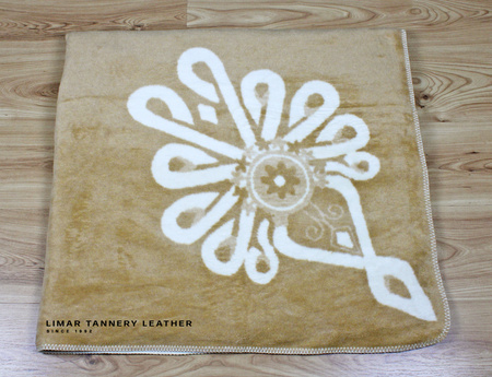 Koc bawełniany PARZENICA miodowa na cztery strony