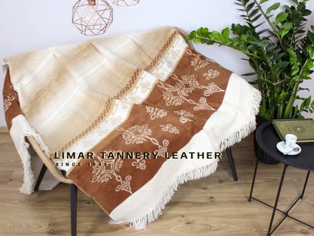 Koc bawełniany z frędzlami 0597-1