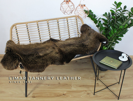 Dywan ze skór owczych dwójka BRĄZOWY