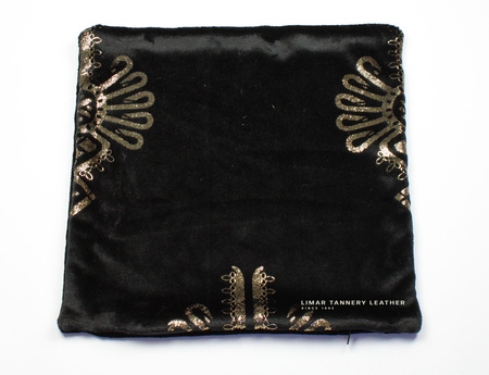 Poszewka minky-polar złota parzenica na czarnym tle