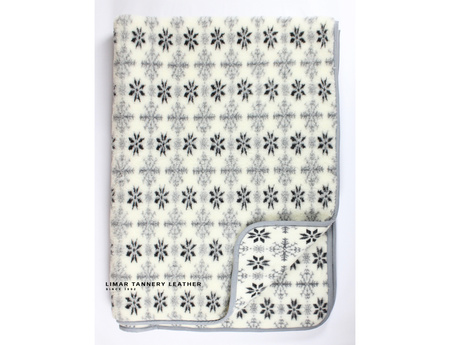 Koc wełniany GWIAZDKA SZARA