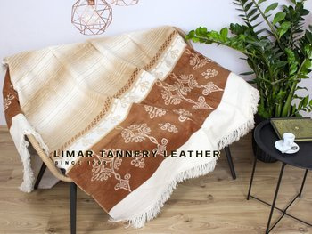 Koc bawełniany z frędzlami 0597-1