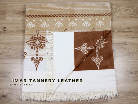 Koc bawełniany z frędzlami 0597-1