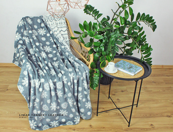 Koc MINKY POLAR szary sweterek 150x200cm