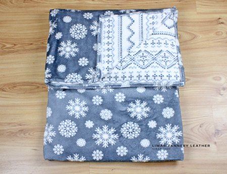 Koc MINKY POLAR szary sweterek 150x200cm