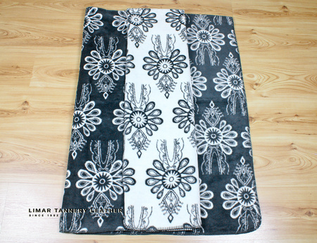 Koc bawełniany PARZENICE intensywne szaro białe