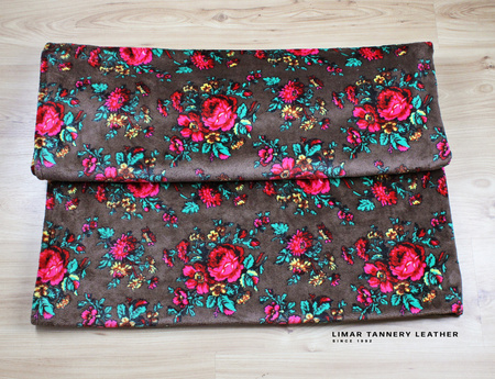 Koc MINKY POLAR róże na brązie