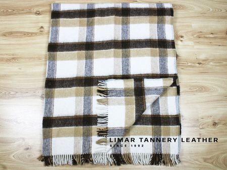 Koc wełniany z frędzlami 01