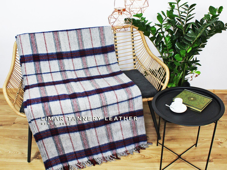 Koc wełniany z frędzlami 05