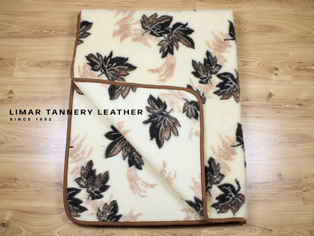 Koc wełniany TRZY LIŚCIE