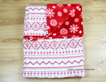 Koc MINKY POLAR czerwony sweterek 150x200cm