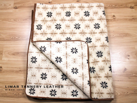 Koc wełniany GWIAZDKA CREAM