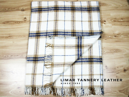 Koc wełniany z frędzlami 03