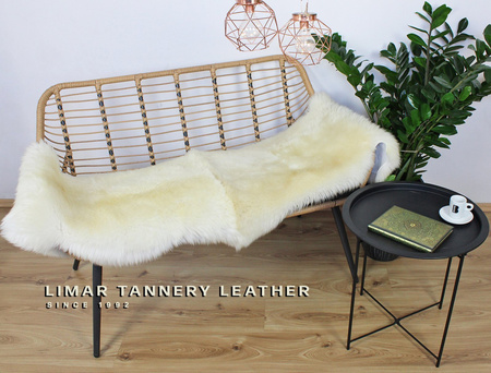 Dywan ze skór owczych dwójka KREMOWY