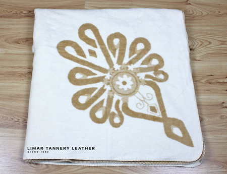 Koc bawełniany PARZENICA miodowa na cztery strony